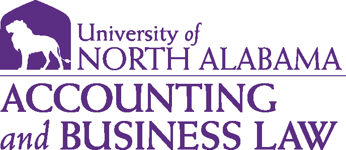 College of Business - Accounting & Business Law Logo - Purple - Version 1